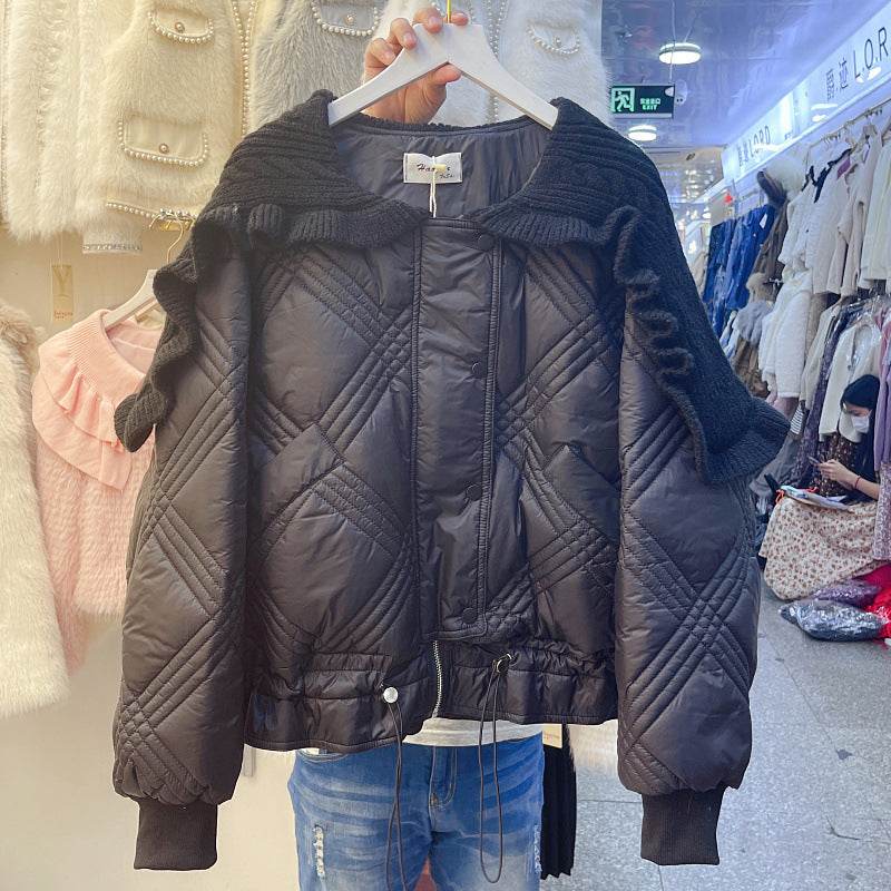 Women's Ruffled Collar Padded Jacket - Stylish Winter Essential 2025 - Buy Center