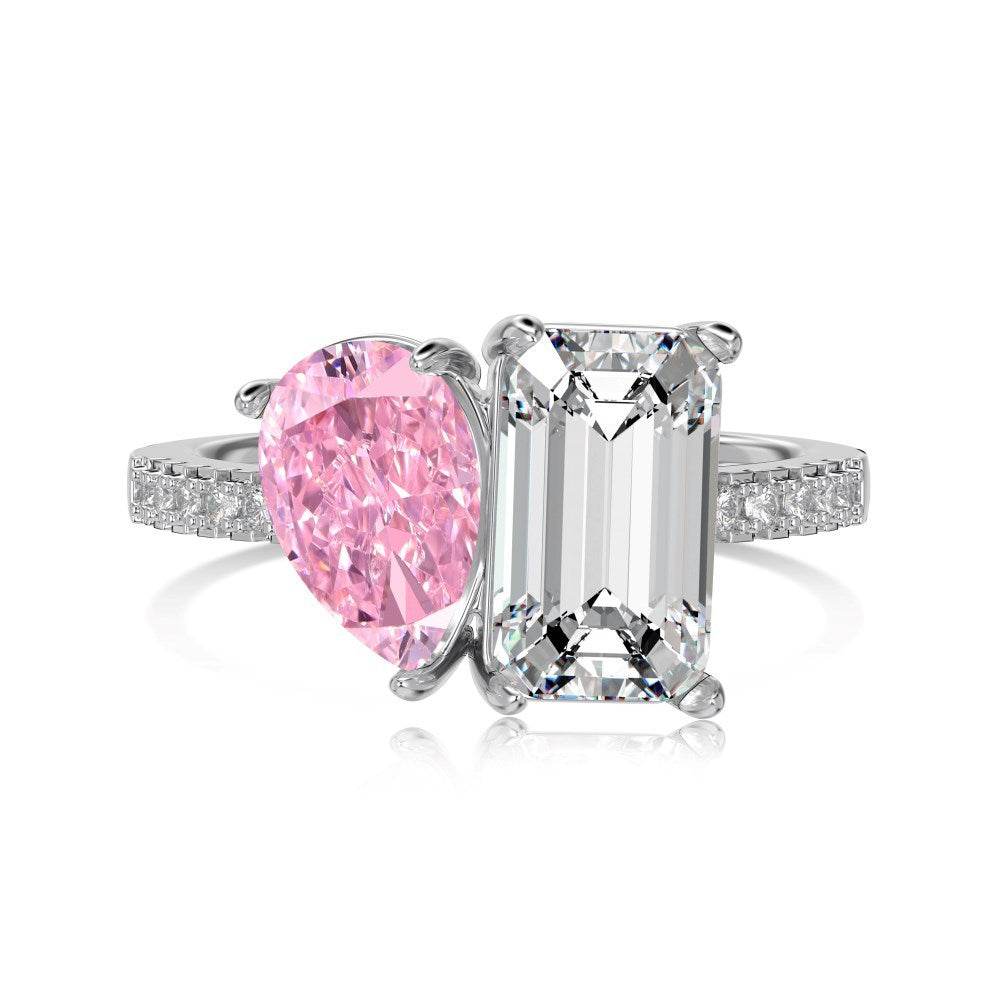 Buycenter S925 Sterling Silver Water Drop Ring - Elegant Geometric Design - Buy Center