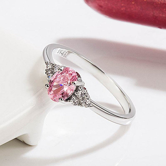 Buy Center Women's Personalized Pink Diamond Ring - Electroplated Gold - Buy Center
