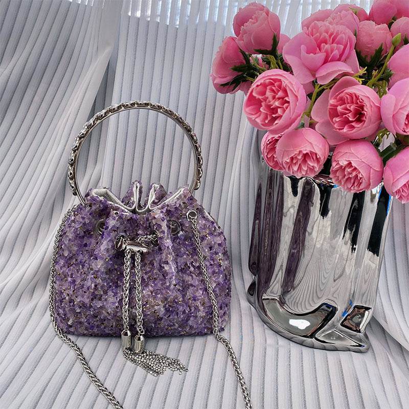 Buycenter Women's Fashion Tassel Crossbody Bag - Retro Bucket Style - Buy Center