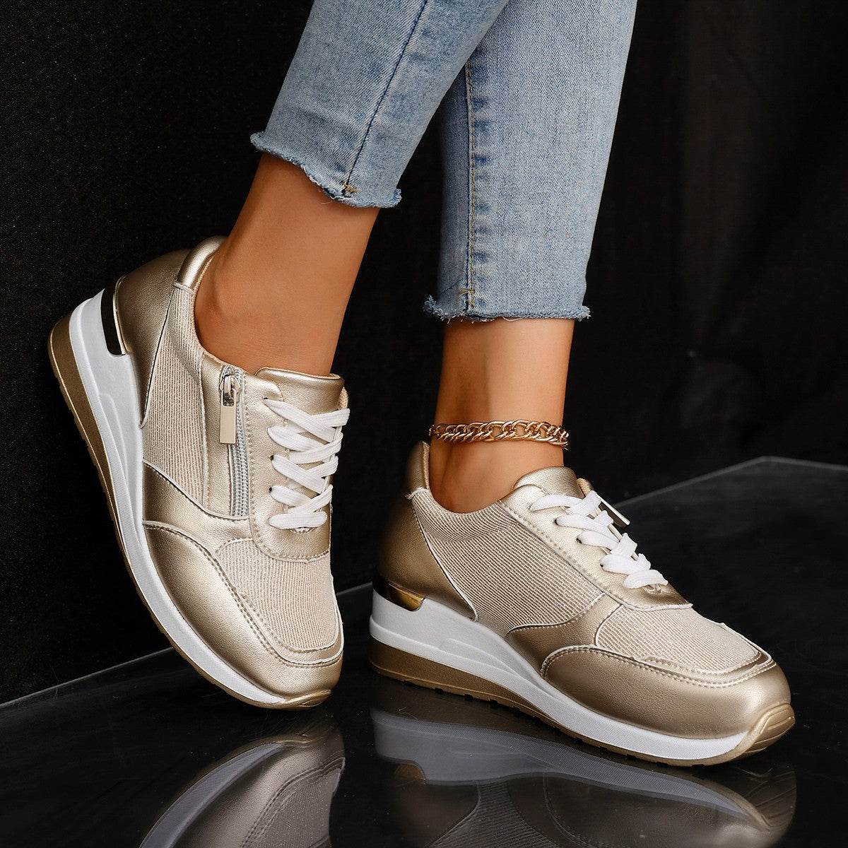 Fashionable Sports Leisure Flats - Stylish Solid Color, Low Top Design - Buy Center