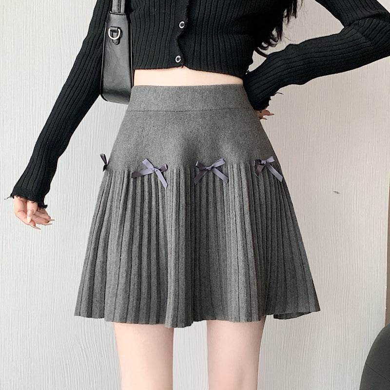 Fashion Personalized Knitted Skirt - Versatile Pleated Design for Women - Buy Center