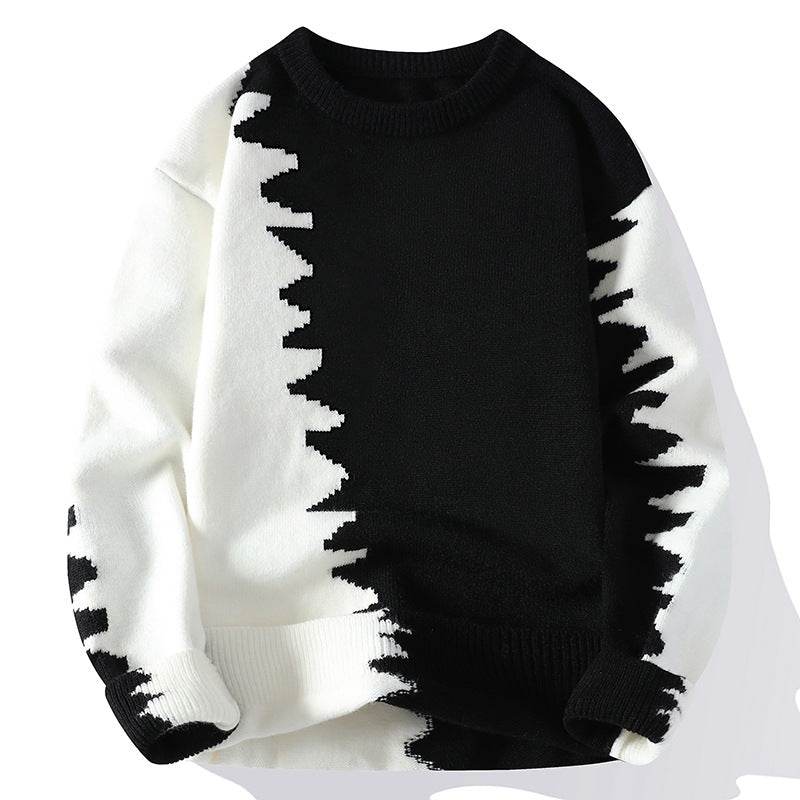 Fashion Round Neck Men's Sweater - Warm Rabbit Fur, 4 Stylish Colors - Buy Center