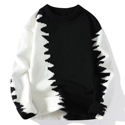 Fashion Round Neck Men's Sweater - Warm Rabbit Fur, 4 Stylish Colors - Buy Center