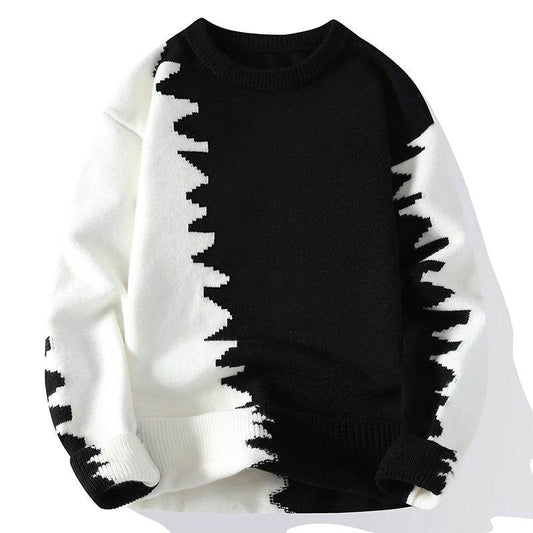 Fashion Round Neck Men's Sweater - Warm Rabbit Fur, 4 Stylish Colors - Buy Center