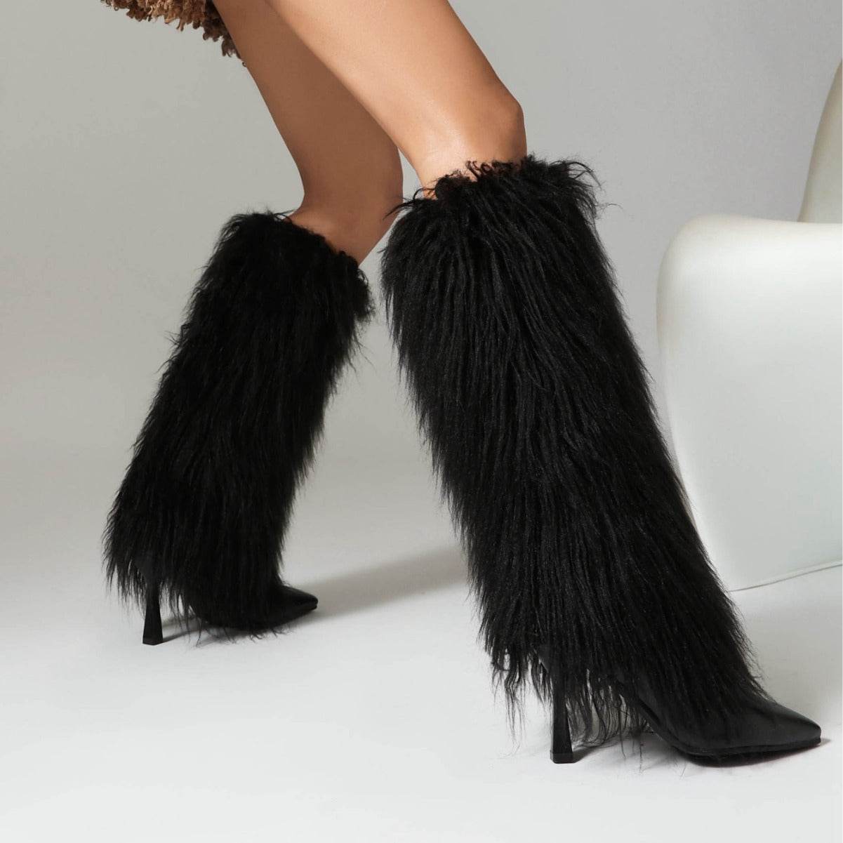 Stylish Stiletto Heel Women's High Boots - Sizes 33-46 for Autumn/Winter - Buy Center