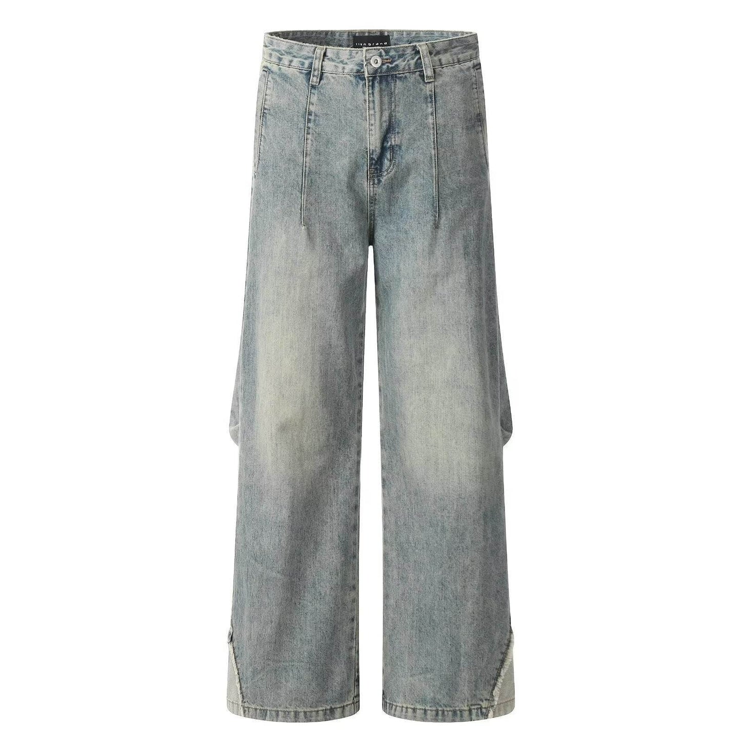 Retro Washed Distressed Wide Leg Jeans - Stylish Women's Denim 2025 - Buy Center