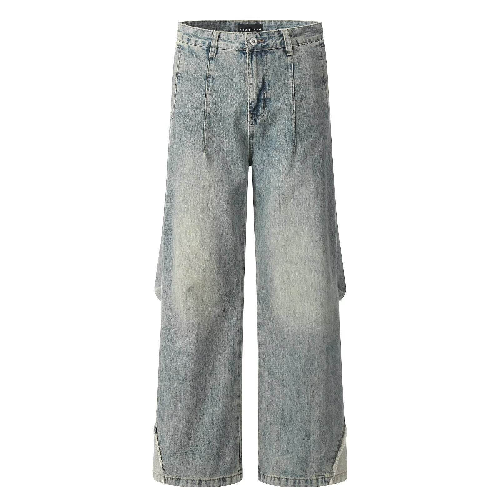 Retro Washed Distressed Wide Leg Jeans - Stylish Women's Denim 2025 - Buy Center