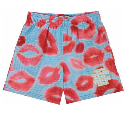 Eric Emanuel Men's Floral Printed Mesh Shorts - 2025 Summer Gym Style - Buy Center