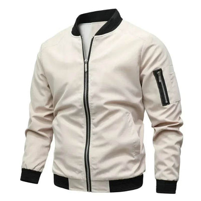 BTQWFD Men's Lightweight Bomber Jacket - Casual Windbreaker with Pockets - Buy Center