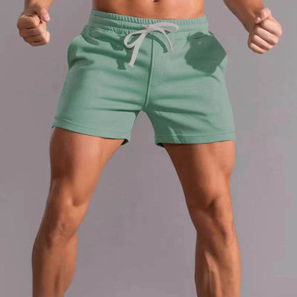 Men's Cotton Sports Shorts - Gray Running Training Three-Quarter Pants - Buy Center