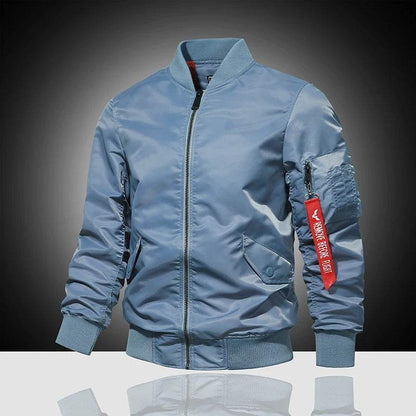LANE JT Men's MA1 Pilot Jacket - Solid Color Casual Versatile Outerwear - Buy Center