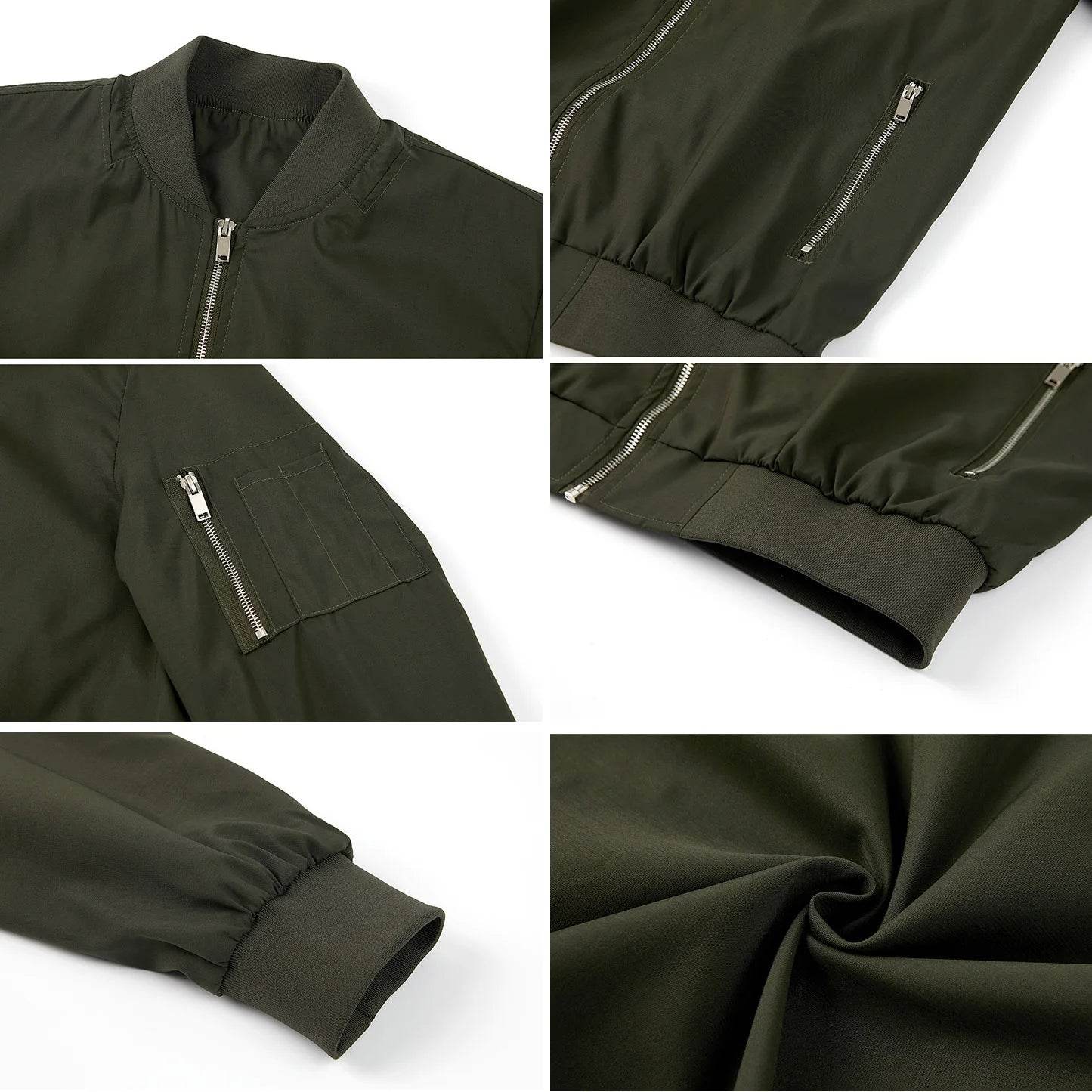 ReFire Gear Men's Lightweight Bomber Jacket - Casual Spring & Autumn Style - Buy Center