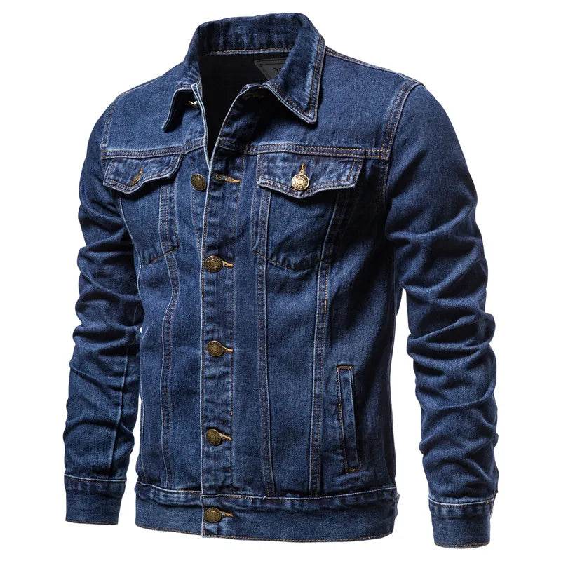 2024 Autumn Men Denim Jackets - Casual Motorcycle Style, Slim Fit - Buy Center