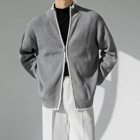 SANWOOD Men's Wool Knit Cardigan Coat - Trendy Three-Color Design - Buy Center