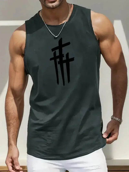 Men's Summer Round Neck Tank Top - Casual Gym Fitness Vest - Buy Center