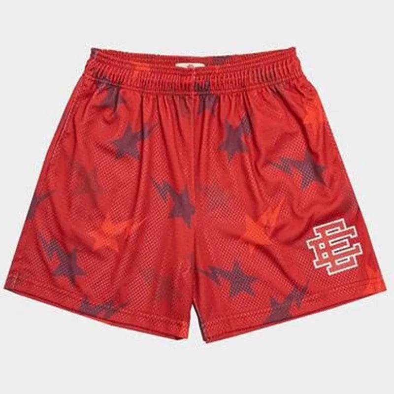 Eric Emanuel Men's Floral Printed Mesh Shorts - 2025 Summer Gym Style - Buy Center