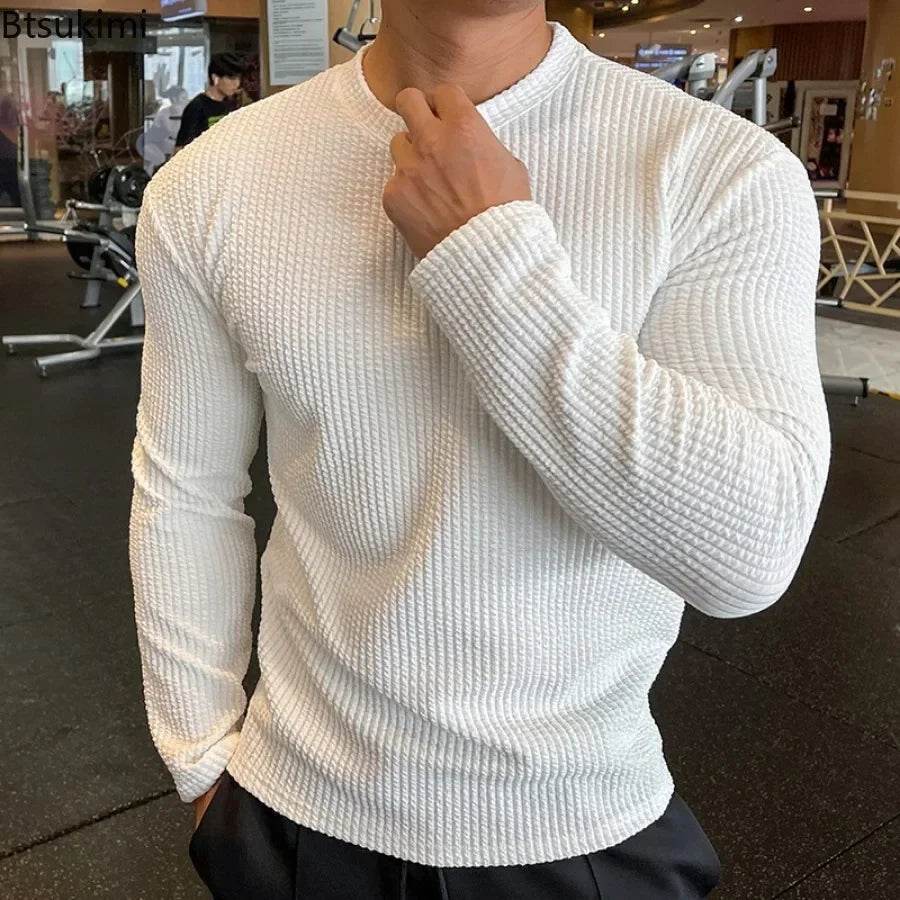 Btsukimi Men's Casual Knitted Pullovers - O-Neck, Spring & Autumn Wear - Buy Center