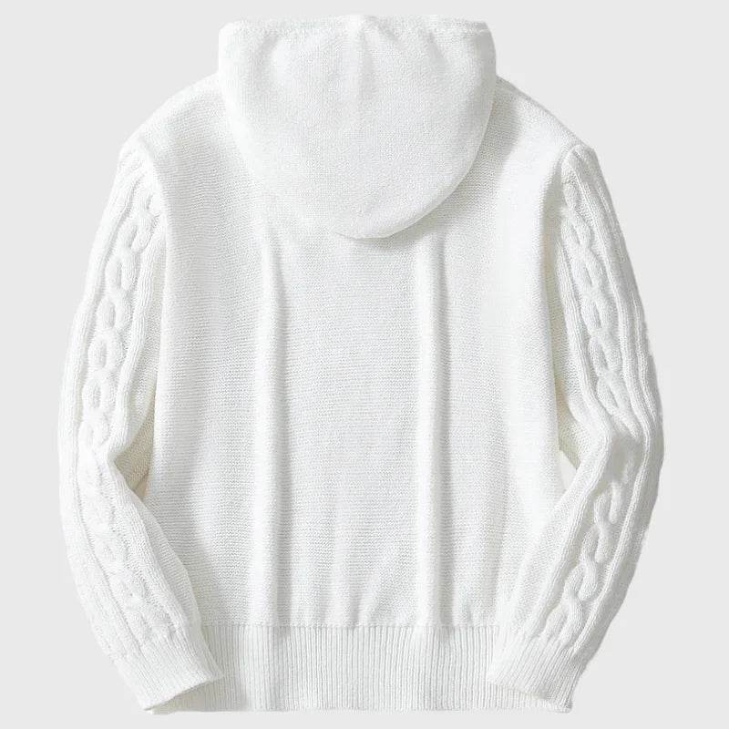 Wulend Casual Men’s Hooded Pullover - Warm Thick Solid Sweater for Winter - Buy Center