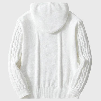 Wulend Casual Men’s Hooded Pullover - Warm Thick Solid Sweater for Winter - Buy Center