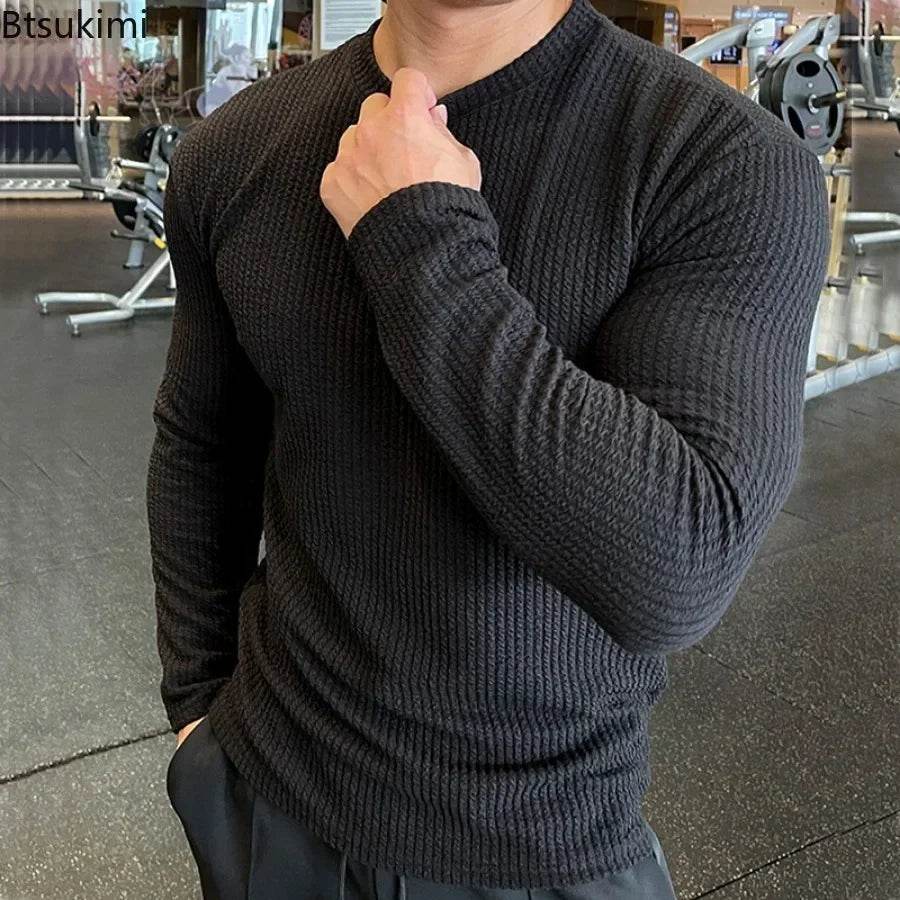 Btsukimi Men's Casual Knitted Pullovers - O-Neck, Spring & Autumn Wear - Buy Center