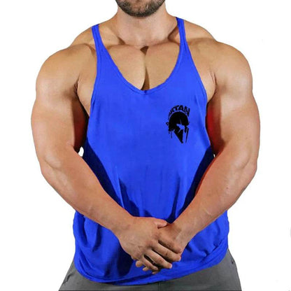 Men's Cotton Gym Singlet - V-Neck Bodybuilding Tank Top for Workouts - Buy Center