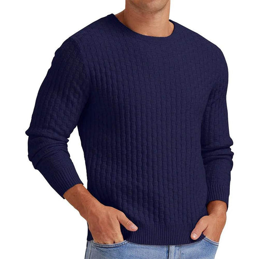 2025 White New Menswear Turtleneck Men's Pullover Autumn And Winter Long Sleeved Plain Color Casual Thickened Knit Base Sweater - Buy Center