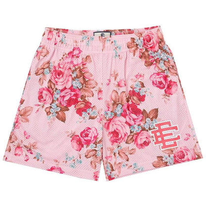 Eric Emanuel Men's Floral Printed Mesh Shorts - 2025 Summer Gym Style - Buy Center
