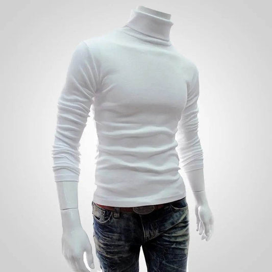 SANWOOD Men's Long Sleeve Pullover - Solid Color Stretchy Knitted Top - Buy Center