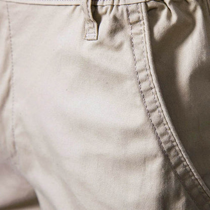 FANWEILIN Men's 100% Cotton Summer Cargo Shorts - Casual Bermuda Style - Buy Center