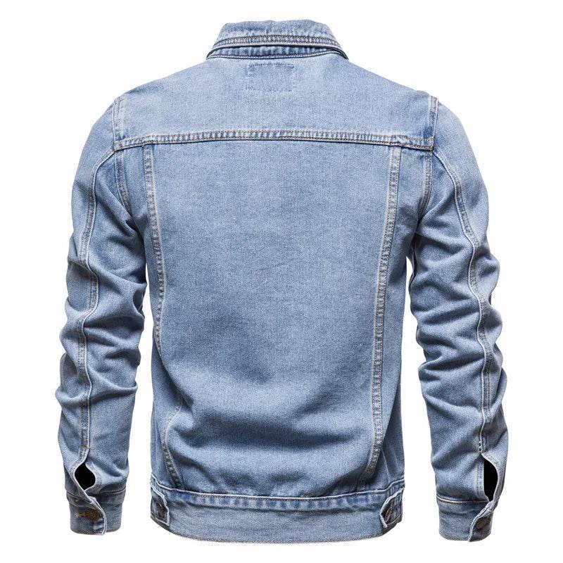 2024 Autumn Men Denim Jackets - Casual Motorcycle Style, Slim Fit - Buy Center