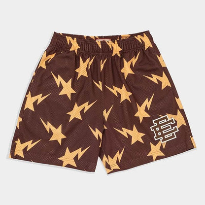 Eric Emanuel Men's Floral Printed Mesh Shorts - 2025 Summer Gym Style - Buy Center