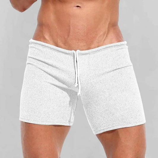 Summer Men’s Slim Fit Shorts - Elastic Waist Beach Casual Above Knee - Buy Center