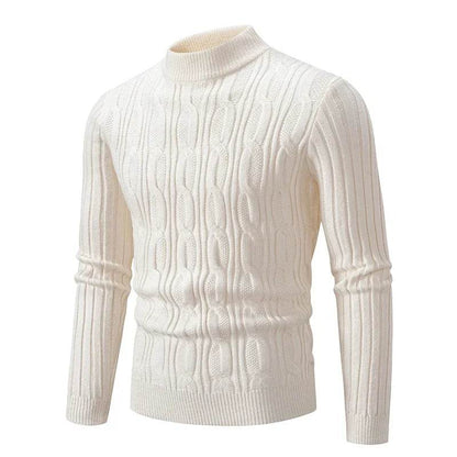 2023 Men's Winter Sweaters - Solid O-Neck Knitted Pullover, Warm & Slim Fit - Buy Center