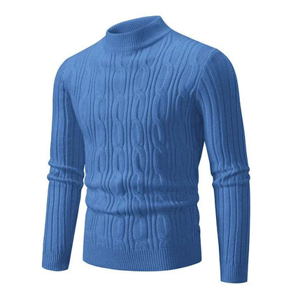 2023 Men's Winter Sweaters - Solid O-Neck Knitted Pullover, Warm & Slim Fit - Buy Center