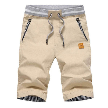 FAVOCENT Men's Summer Casual Cotton Bermuda Shorts - Drawstring Waist - Buy Center