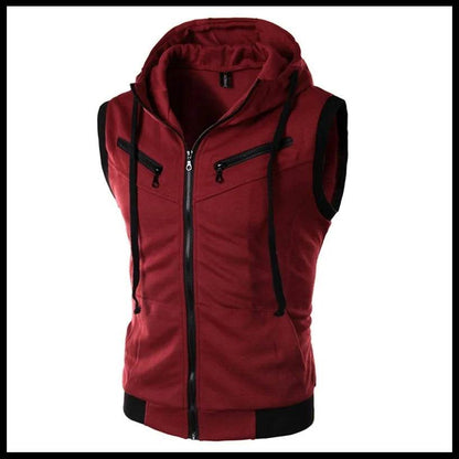 2023 Men's Hooded Sleeveless Cardigan Vest - Plus Size S-4XL Streetwear - Buy Center