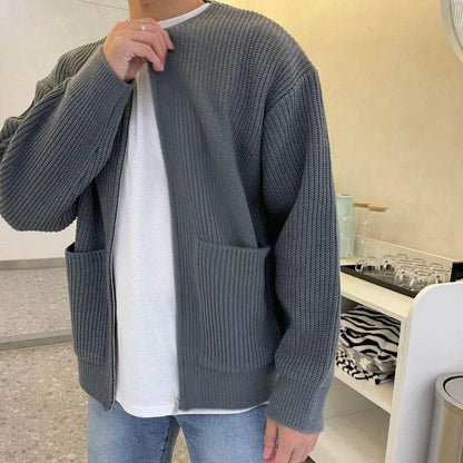 Men's Slim-Fit Cardigan Zipper Sweater - Casual Autumn & Winter Top - Buy Center