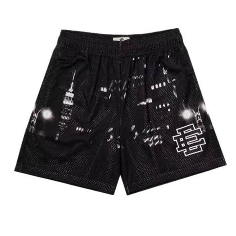 Eric Emanuel Men's Floral Printed Mesh Shorts - 2025 Summer Gym Style - Buy Center