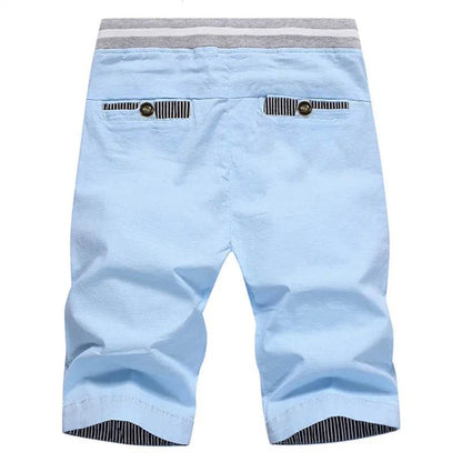 FAVOCENT Men's Summer Casual Cotton Bermuda Shorts - Drawstring Waist - Buy Center