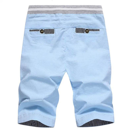 FAVOCENT Men's Summer Casual Cotton Bermuda Shorts - Drawstring Waist - Buy Center