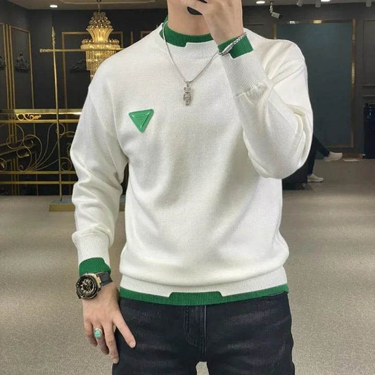 West Chalet Casual Men's Long Sleeve Sweater - Fashion Contrast Pullover - Buy Center