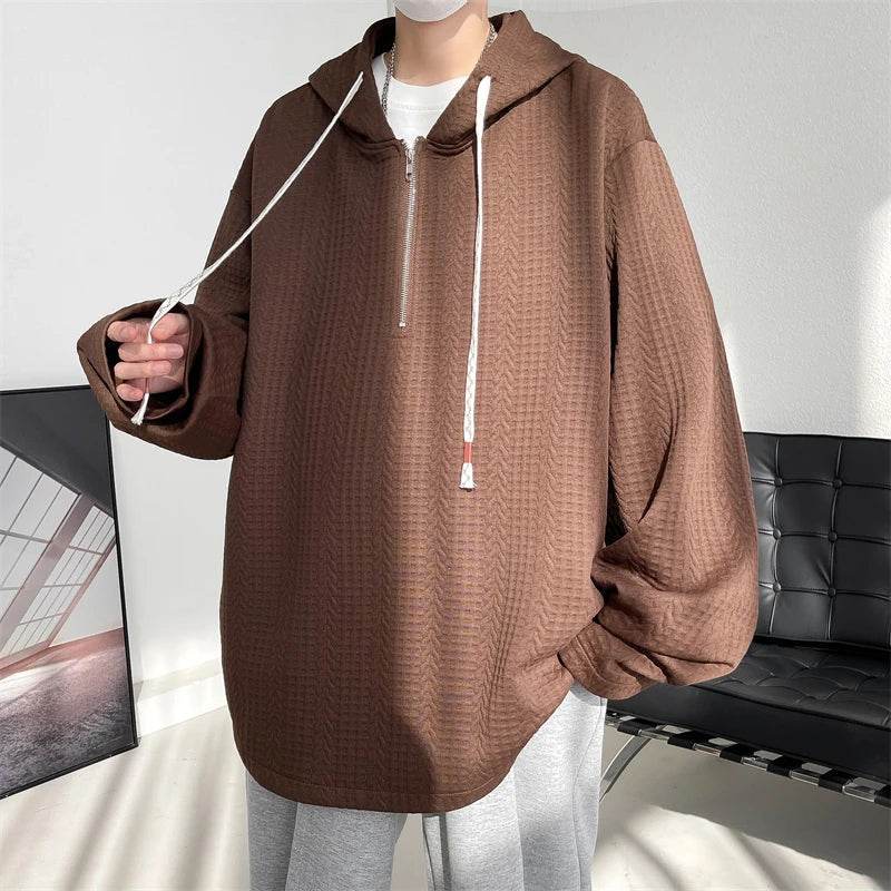 FAVOCENT Men's Hooded Sweatshirt - Casual Loose Pullover for Spring & Autumn - Buy Center