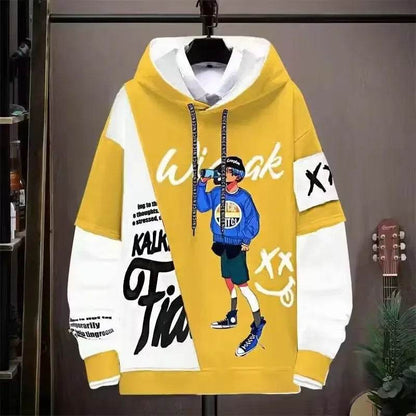 2024 Men's Graphic Hoodie - Casual Hip Hop Style for Streetwear Lovers - Buy Center