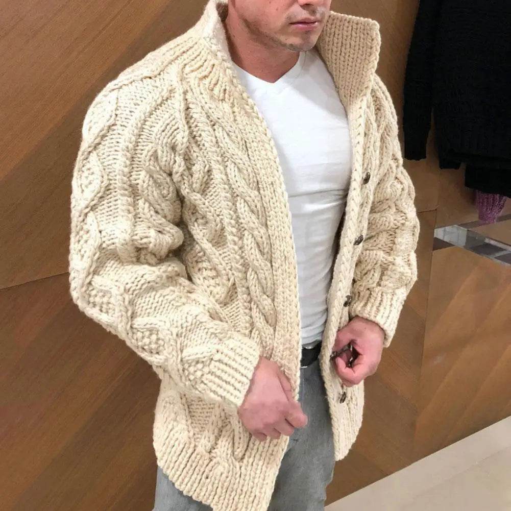 SANWOOD Men's Knitted Cardigan - Warm, Casual & Stylish for Winter - Buy Center
