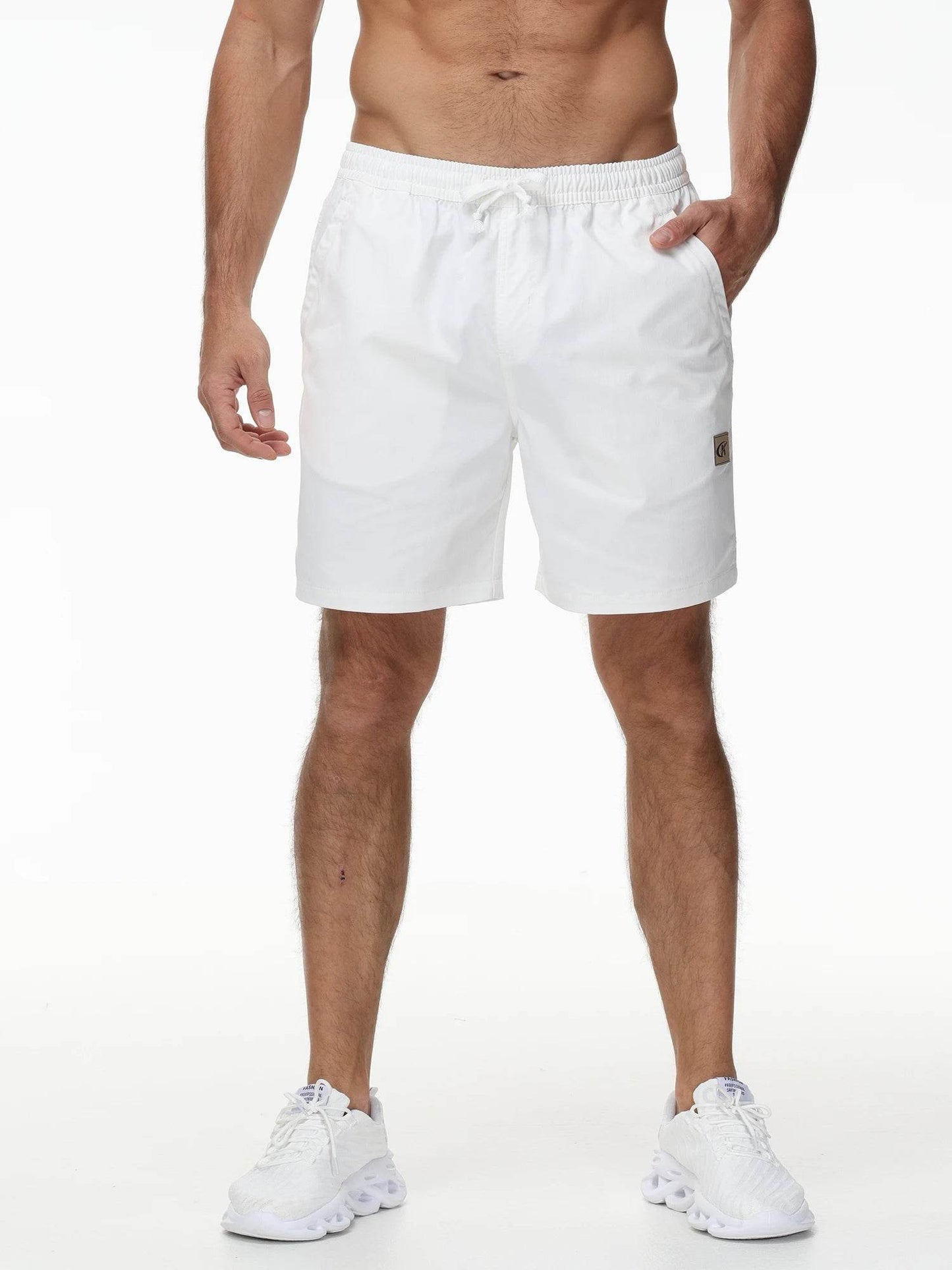 Men's Casual Twill Shorts - 7 Inch Stretch Cargo with Zipper Pockets - Buy Center