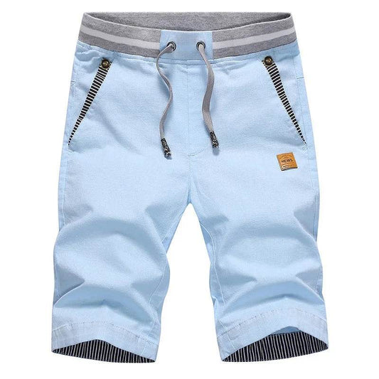 FAVOCENT Men's Summer Casual Cotton Bermuda Shorts - Drawstring Waist - Buy Center