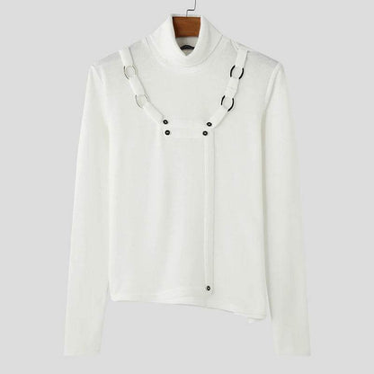 INCERUN 2024 Casual High Neck Sweater - Men's Solid Long Sleeves - Buy Center