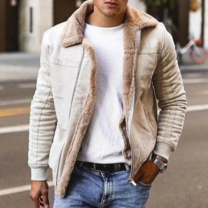 Men's Casual Slim Fit Wool Jacket - Vintage Turn-down Collar Coats - Buy Center