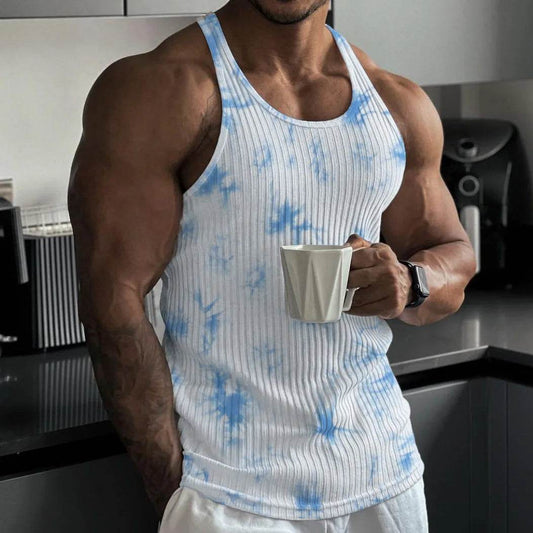 Men's Summer Knit Fitness Vest - Breathable Casual I-Back Design - Buy Center